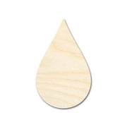 Bigger Better | Unfinished Wood Cloud Raindrop Shape | DIY Craft Cutout | 24" / 1/4"