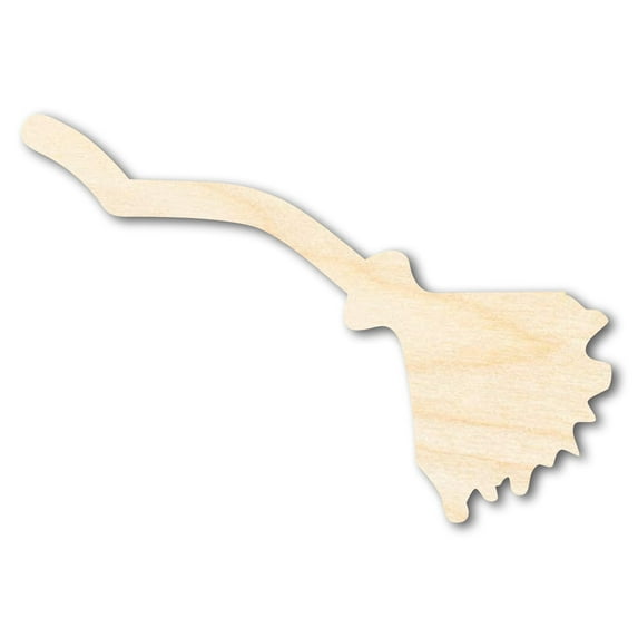 Bigger Better | Unfinished Wood Crooked Flying Broom Silhouette | DIY Craft Cutout 24" / 1/4"