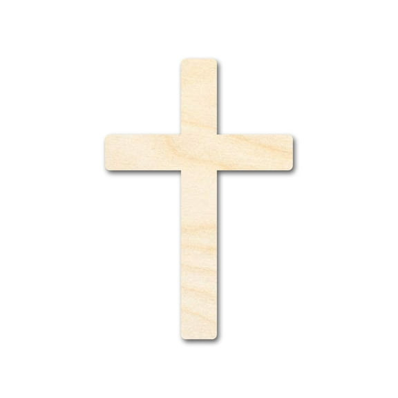 Bigger Better | Unfinished Wood Cross Shape | DIY Craft Cutout 24" / 1/4"