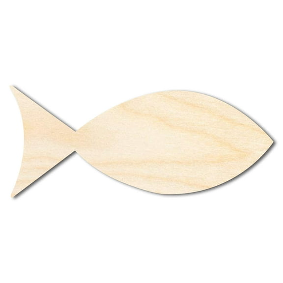 Bigger Better | Unfinished Wood Fish Shape Silhouette |  DIY Craft Cutout 18" / 1/2"