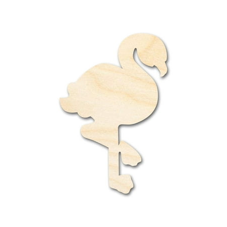 Bigger Better | Unfinished Wood Flamingo Silhouette | DIY Craft Cutout 24" / 1/4"