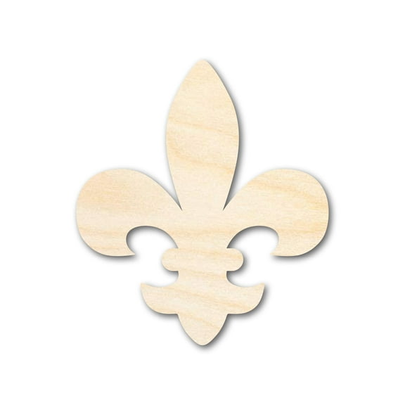 Bigger Better | Unfinished Wood Fleur di Lis Shape | DIY Craft Cutout | 36" / 1/4"