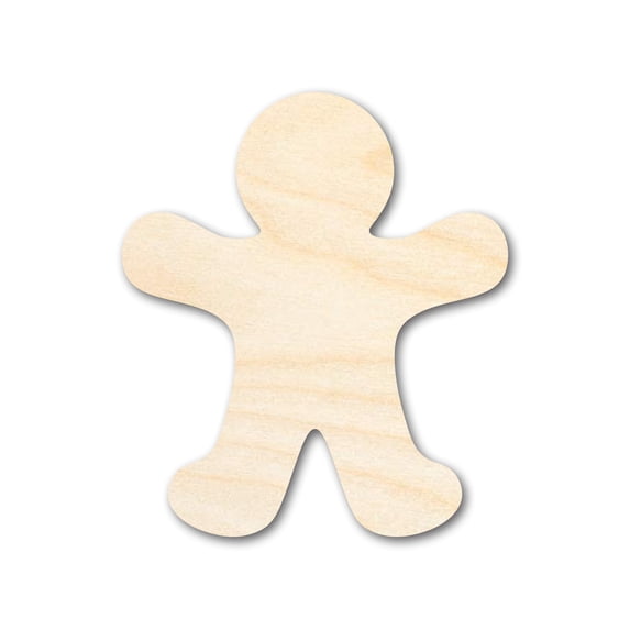 Bigger Better | Unfinished Wood Gingerbread Man Shape | DIY Craft Cutout 33" / 1/2"