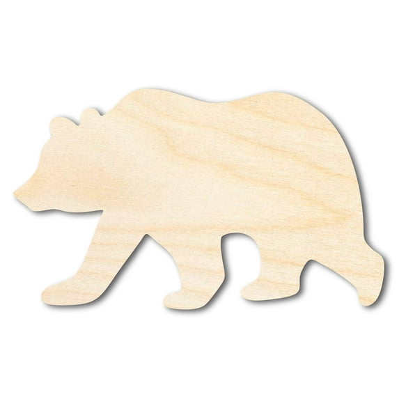 Bigger Better | Unfinished Wood Grizzly Bear Shape | DIY Craft Cutout 36" / 1/2"