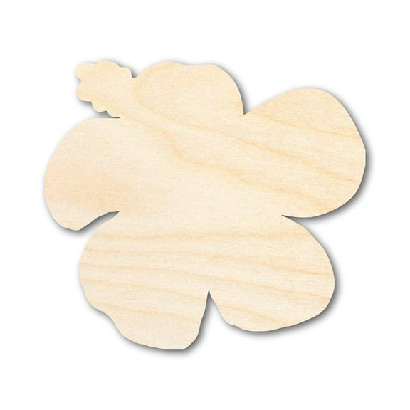 Bigger Better | Unfinished Wood Hibiscus Flower Silhouette |  DIY Craft Cutout 36" / 1/2"