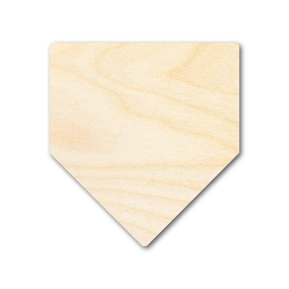 Bigger Better | Unfinished Wood Home Plate Baseball Softball Diamond Base Silhouette | DIY Craft Cutout | 18" / 1/4"