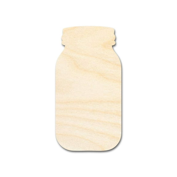 Bigger Better | Unfinished Wood Mason Jar Shape |  DIY Craft Cutout 36" / 1/2"