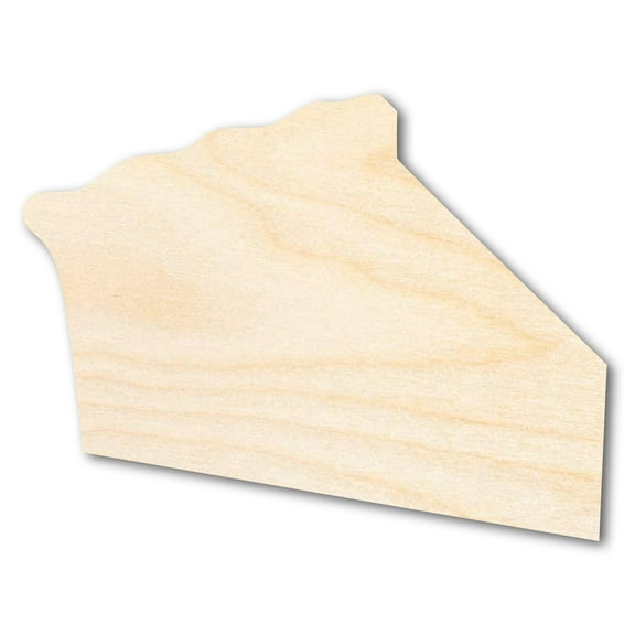 Bigger Better | Unfinished Wood Pie Piece Silhouette | DIY Craft Cutout 24" / 1/4"