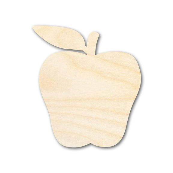 Bigger Better | Unfinished Wood Red Delicious Apple Shape |  DIY Craft Cutout 24" / 1/2"