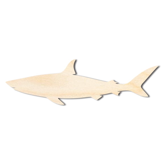 Bigger Better | Unfinished Wood Shark Shape | DIY Craft Cutout | 24" / 1/2"