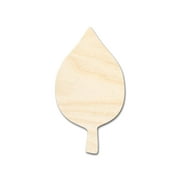 Bigger Better | Unfinished Wood Simple Fall Leaf Shape |  DIY Craft Cutout 18" / 1/4"