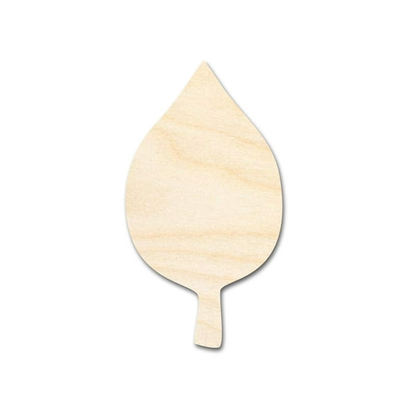 Bigger Better | Unfinished Wood Simple Fall Leaf Shape |  DIY Craft Cutout 18" / 1/4"