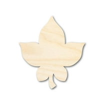 Bigger Better | Unfinished Wood Simple Fall Leaf Shape |  DIY Craft Cutout 36" / 1/4"