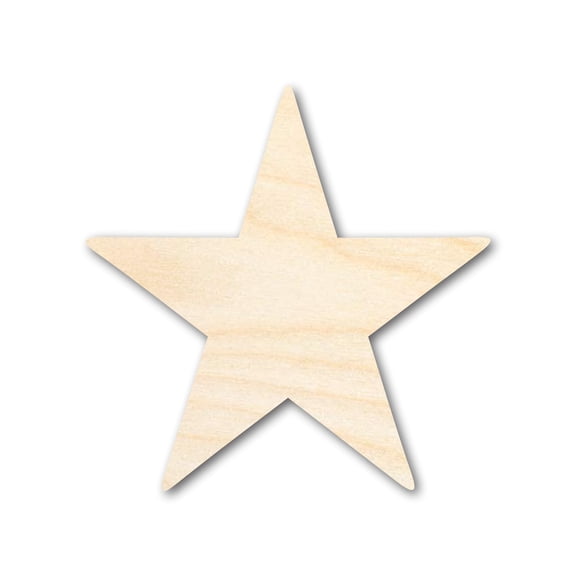 Bigger Better | Unfinished Wood Star Shape | DIY Craft Cutout | 36" / 1/2"