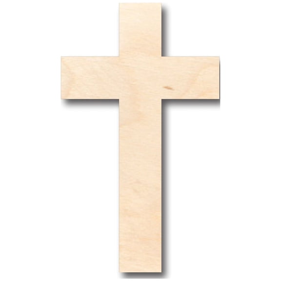 Unfinished Wood Tall Cross Shape - Christian - Craft - up to 46" DIY 36" / 1/4"