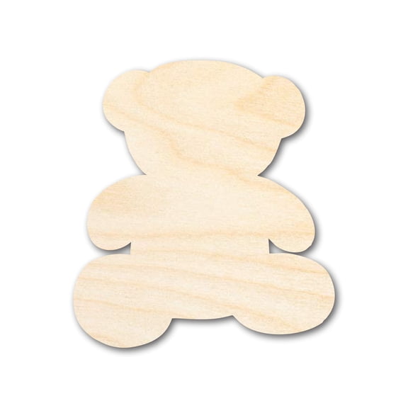 Bigger Better | Unfinished Wood Teddy Bear Shape |  DIY Craft Cutout 36" / 1/2"