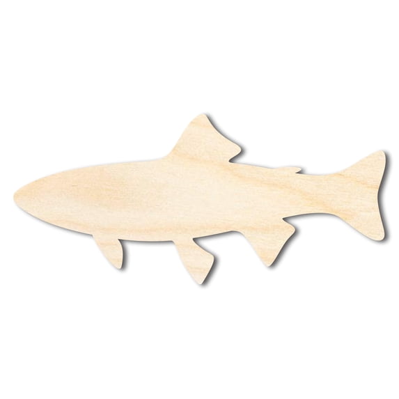 Bigger Better | Unfinished Wood Trout Fish Shape | DIY Craft Cutout 36" / 1/2"