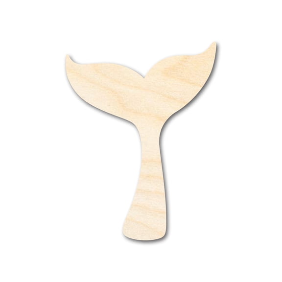 Bigger Better | Unfinished Wood Whale Tail Shape |  DIY Craft Cutout 18" / 1/2"