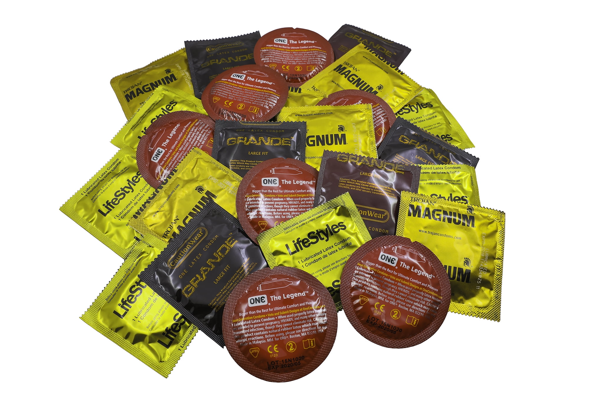 Bigger Boys Large Condom Sampler + Silver Lunamax Pocket Case ...