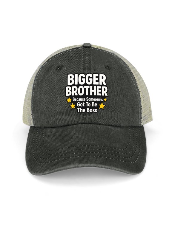 Bigger Brother Black Classic Unisex Cotton Adjustable Baseball Cap – Plain Dad Hat