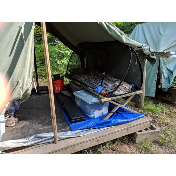 Bigger, but just as Cool   Pop-Up Mosquito Net Tent for Summer Camps and Camping 80 inches Long