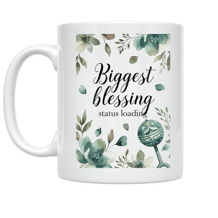 Biggest Blessing Status Loading - Family Announcement - 11 oz Ceramic Coffee Mug