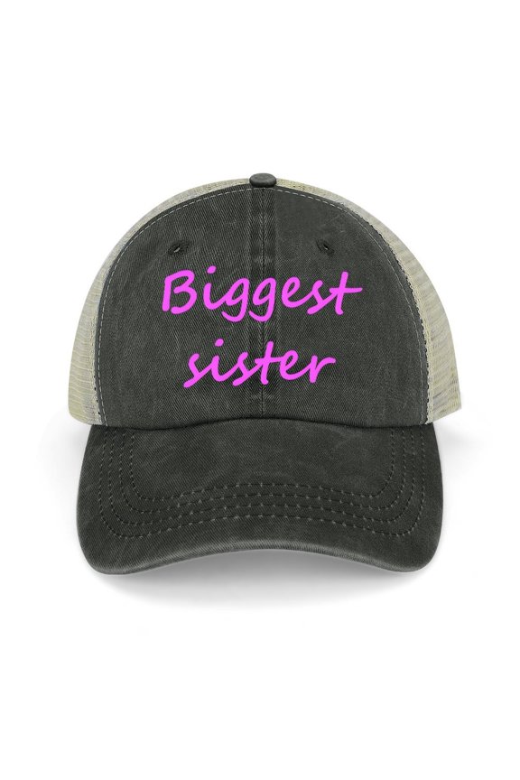 Biggest Brother Black Hat Adjustable Funny Fashion Unisex Baseball Cap for Men Women