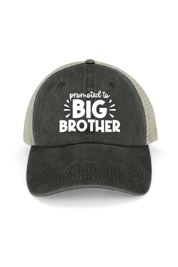 Biggest Brother Black Hat Adjustable Funny Fashion Unisex Baseball Cap for Men Women