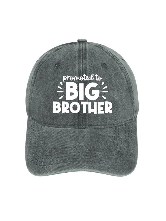 Biggest Brother Gray Hat Adjustable Funny Fashion Unisex Baseball Cap for Men Women