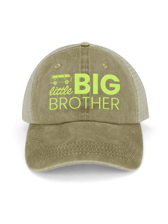 Biggest Brother Khaki Hat Adjustable Funny Fashion Unisex Baseball Cap for Men Women