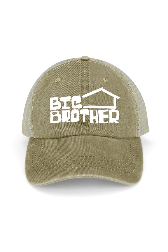 Biggest Brother Khaki Hat Adjustable Funny Fashion Unisex Baseball Cap for Men Women