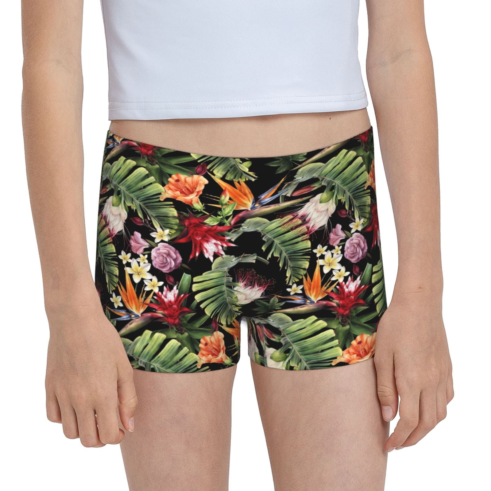 Easygdp Watercolor Tropical Flowers Girls Hipster Cotton Underwear