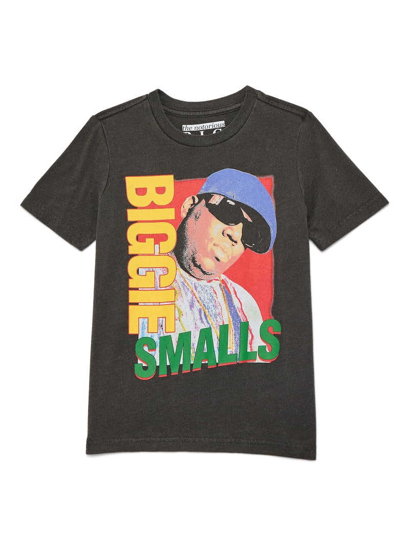Notorious BIG Boys Biggie Smalls Graphic Tee with Short Sleeves