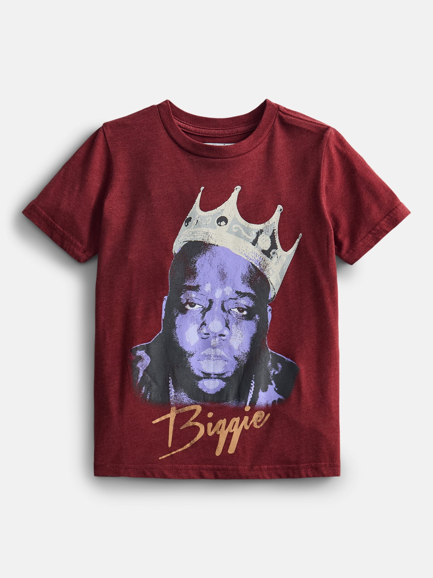 Biggie Notorious B.I.G. Boys' Front Back Graphic Tour Tee with Short Sleeves, Sizes 4-18