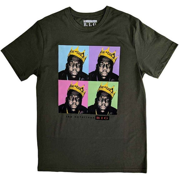 Biggie Smalls Unisex T-Shirt: Crown Pop Art (Large)