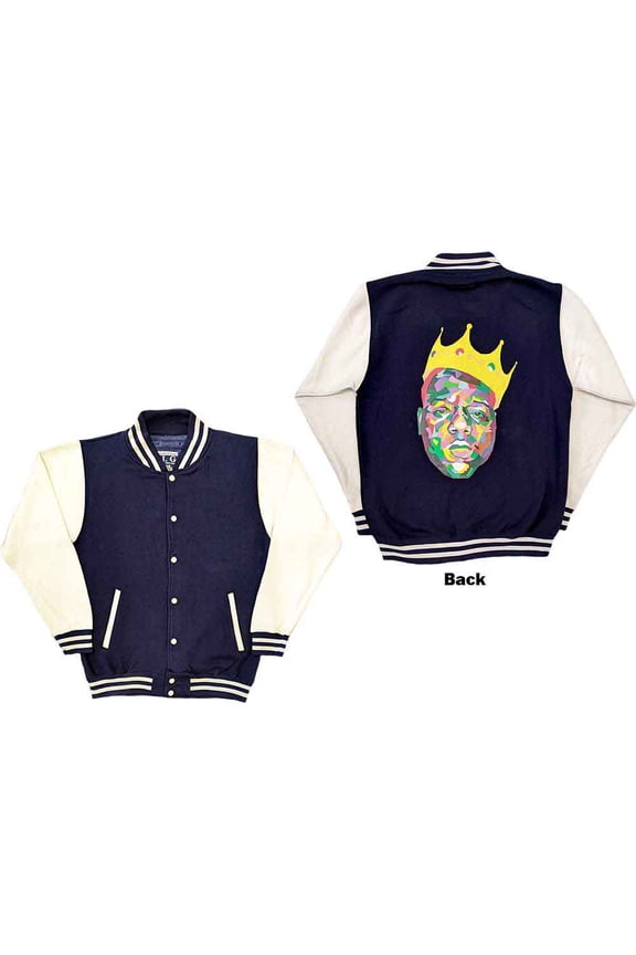 Biggie Smalls Unisex Varsity Jacket: Crown (Back Print)