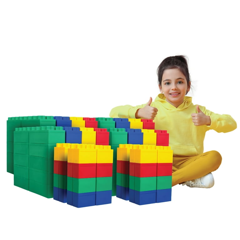 BiggoBlocks Jumbo Blocks for Kids Ages 3 8 Indoor Outdoor Building 192 pc Set Walmart