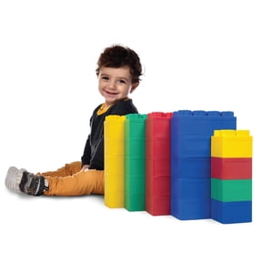 BiggoBlocks Jumbo Building Blocks for Kids Ages 3-8, Indoor & Outdoor Play, 24-Piece Beginner Set