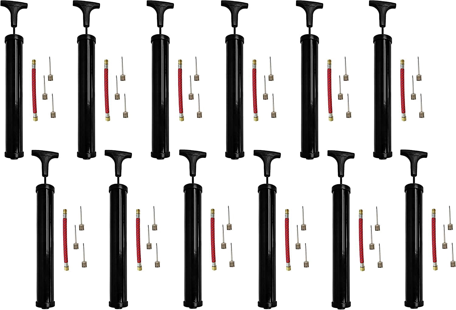 Biggz 12 Pack Ball Pumps W/Needles - Bulk Wholesale Soccer Balls & Sports