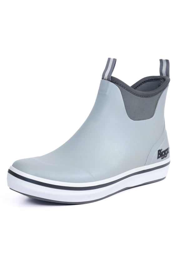 Men's Rubber Fishing Boots, Grey, Size 12