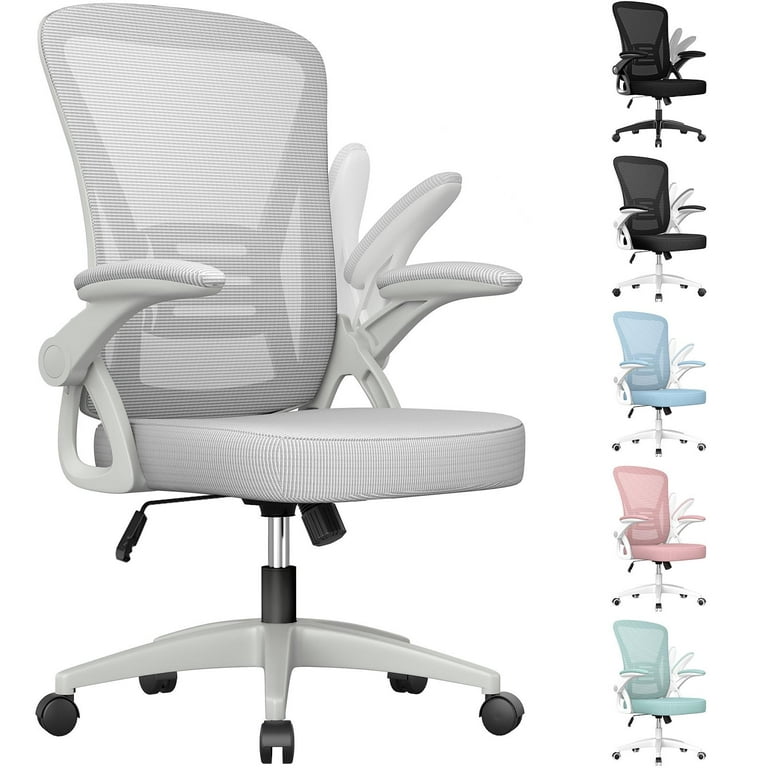 Office Chair, Mid-Back Computer Chair with Adjustable Height, Flip