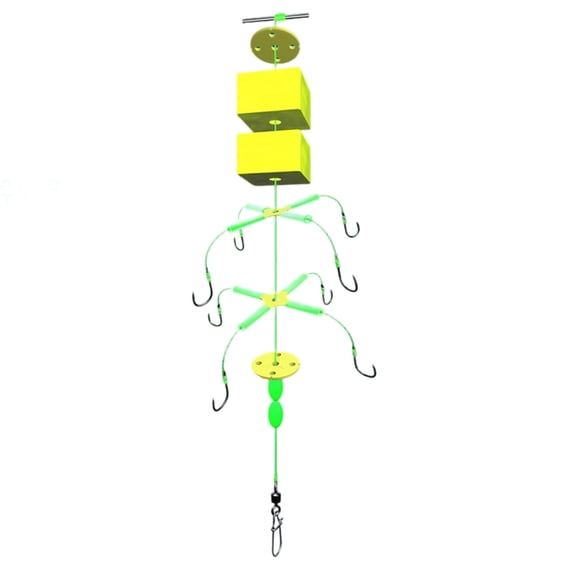 Bighead Carp Hook Anti Bottom Floating Suspension Fishing Rigs Hook Anti Twist Sleeve Design Barbed Hook Fishing Tackle