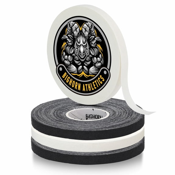 Bighorn Athletics Jiu Jitsu Finger Tape, Toe Tape, BJJ Tape | 4 Rolls, Climbing Tape, Wrestling Tape, Athletic Tape for Injuries | Finger Support & Stability (0.2-Inch, Black/White Assorted)