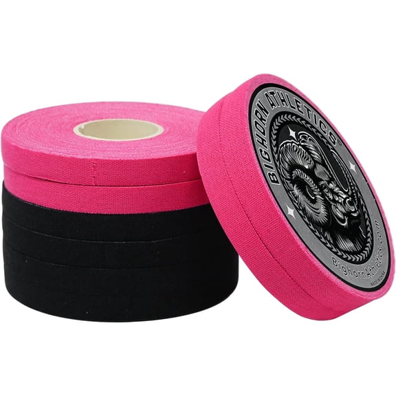 Bighorn Athletics Jiu-Jitsu & Judo Finger Tape, 0.3-Inch x 45-feet, 8-Rolls (Black & Red)