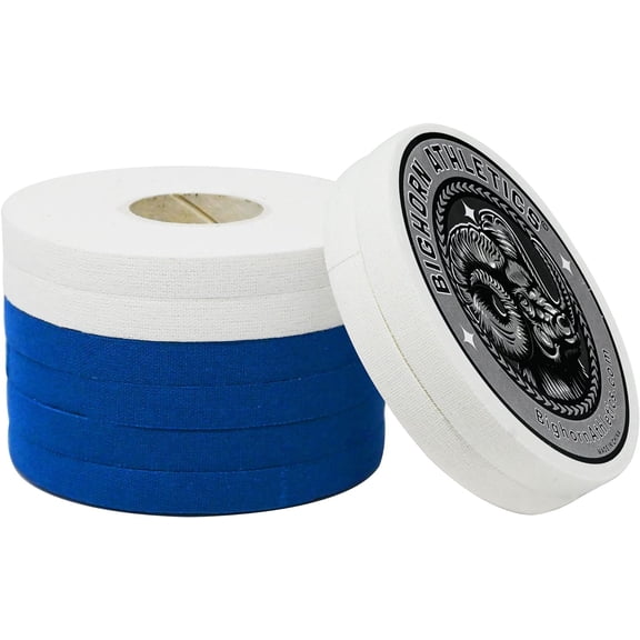 Bighorn Athletics Jiu-Jitsu & Judo Finger Tape, 0.3-Inch x 45-feet, 8-Rolls (Blue & White)