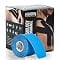 Bighorn Athletics Precut Kinesiology Tape, 2 Rolls (40 Strips 2" x 10"), Waterproof Elastic Athletic Support Tape for Knee, Ankle & Shoulder, Multi Sports Tape for Training, Running & Gym, Blue