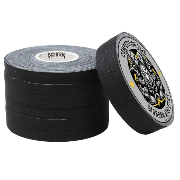 Bighorn Athletics Premium Competition Jiu-Jitsu Finger Tape, 8-Rolls, 50% Stronger Material, Residue-Free (0.3-Inch, Black)