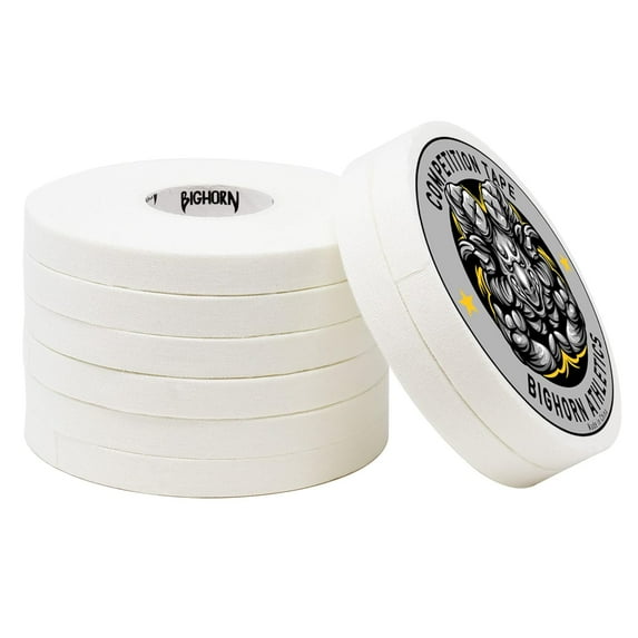 Bighorn Athletics Premium Competition Jiu-Jitsu Finger Tape, 8-Rolls, 50% Stronger Material, Residue-Free (0.3-Inch, White)