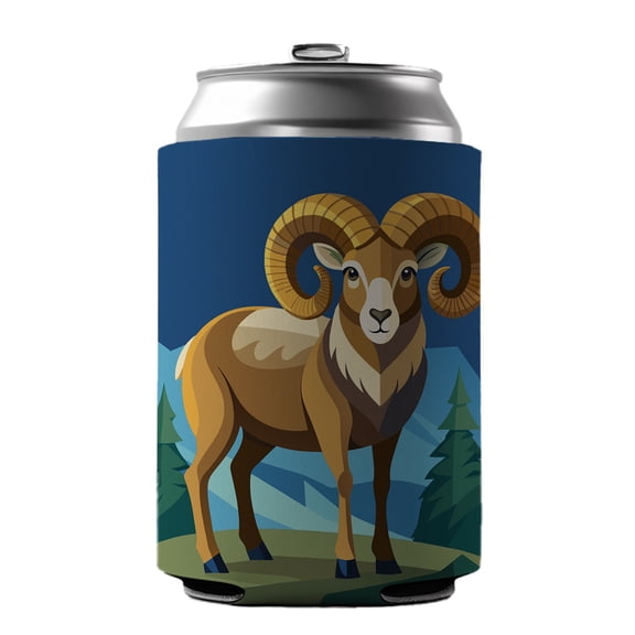 Bighorn Sheep Drink Beer Soda Insulated Sleeve Holder Can Cooler Hugger