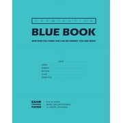 Bigidea Wide Ruled Examination Blue Book, 8 x 10, White, 24 Pages